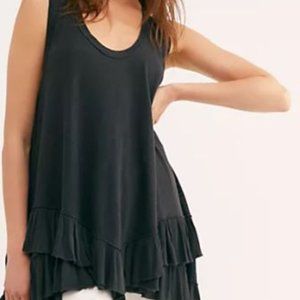 NWT Free People Shimmy Shasha Top Color Black Small